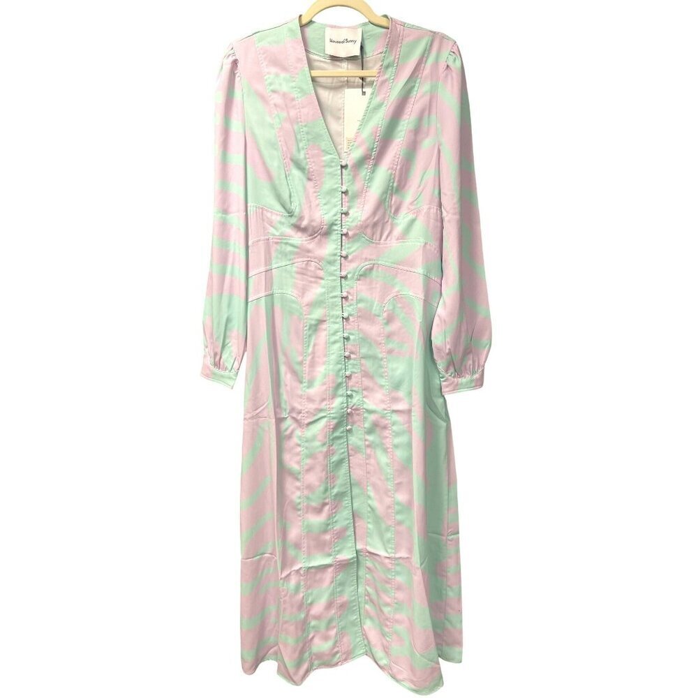 House Of Sunny Pastel Maxi Dress Size 8 New - Picture 4 of 8